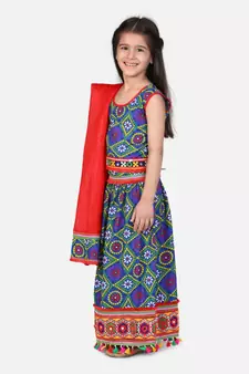 Bandhani Chaniya Choli With Frill Dupatta