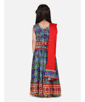 Bandhani Chaniya Choli With Frill Dupatta 4