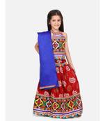 Gold Print Halter Neck Chaniya Choli