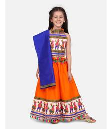 White Dandiya Border Plain Chaniya Choli