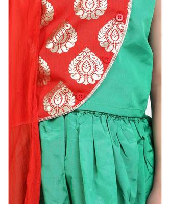 Round Panel Foil Print Lehenga 4