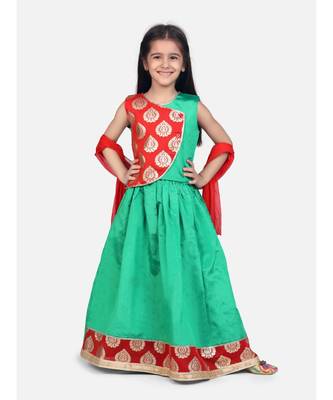 Round Panel Foil Print Lehenga 1