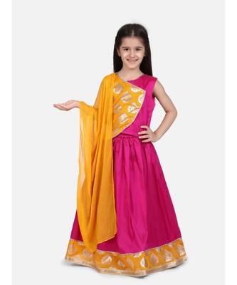 Round Panel Foil Print Lehenga 1
