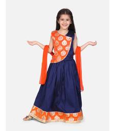 Round Panel Foil Print Lehenga