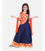 Round Panel Foil Print Lehenga