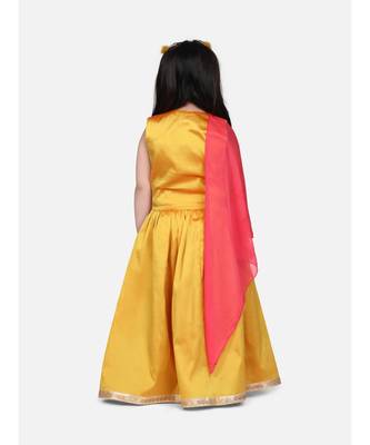 Round Panel Foil Print Lehenga 2