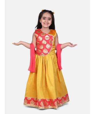 Round Panel Foil Print Lehenga 1