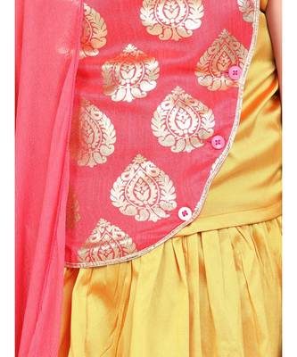 Round Panel Foil Print Lehenga 4