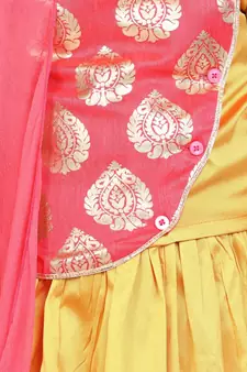 Round Panel Foil Print Lehenga