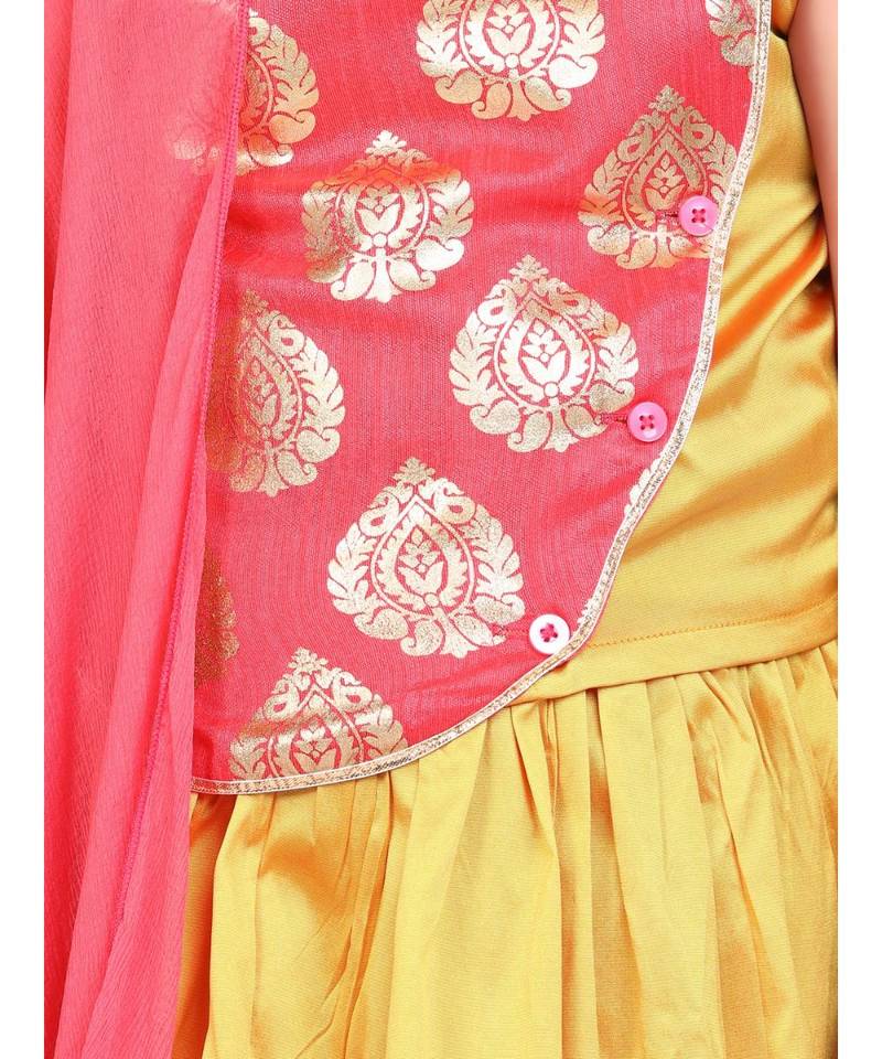Round Panel Foil Print Lehenga