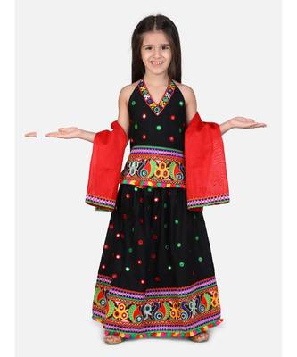 Mirror Embroidery Halter Neck Chaniya Choli 2