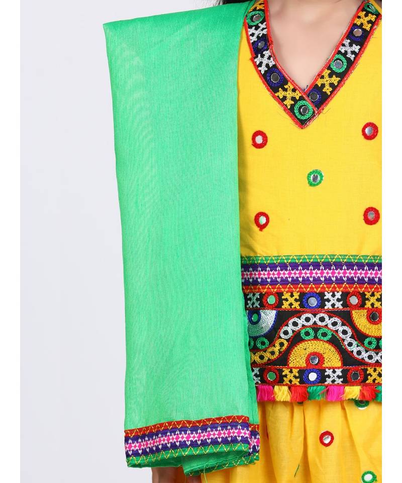 Mirror Embroidery Halter Neck Chaniya Choli