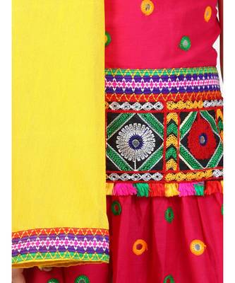 Mirror Embroidery Halter Neck Chaniya Choli 1
