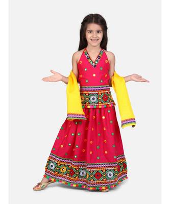 Mirror Embroidery Halter Neck Chaniya Choli 3