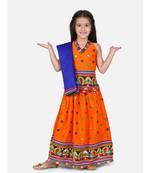 Mirror Embroidery Halter Neck Chaniya Choli