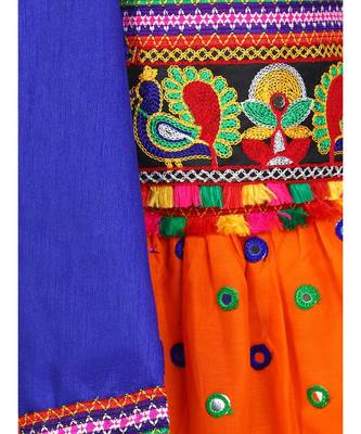 Mirror Embroidery Halter Neck Chaniya Choli 2