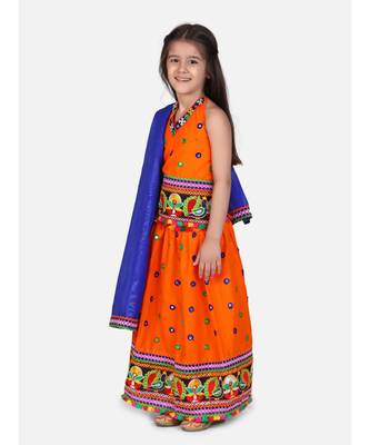 Mirror Embroidery Halter Neck Chaniya Choli 4