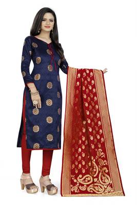Navy-blue jacquard jacquard salwar 4