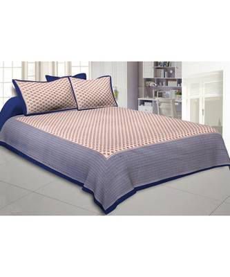 Orange Booti Double Bedsheet 1
