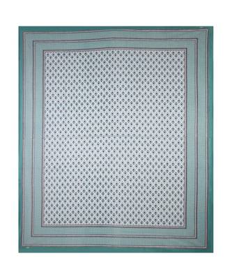 Aqua Green Feathers Double Bedsheet 3