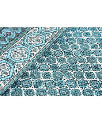 Ethnic Charm Blue Double Bedsheet 2