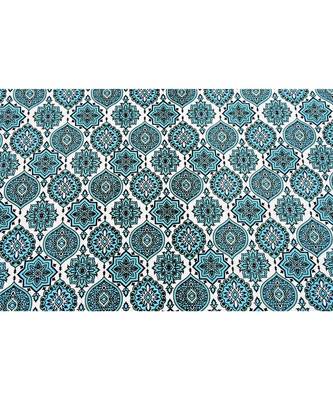 Ethnic Charm Blue Double Bedsheet 3