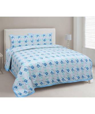 Blue Garland Double Bedsheet 1