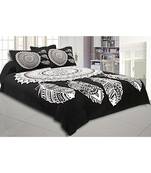 Big Feather Print Black & White Bedsheet