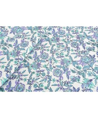 Fantastic Flowers Blue Double Bedsheet 2