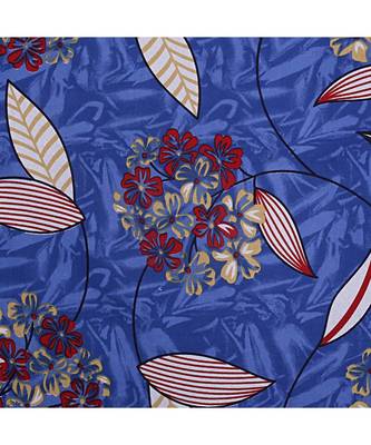 Royal blue Flowery Double Bedsheet 3