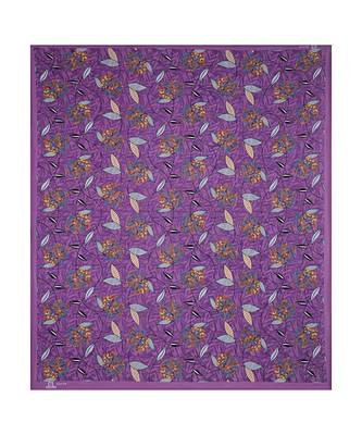Purple Flowery Double Bedsheet 2