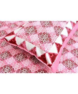 Traditional Delight Pink Double Bedsheet 4