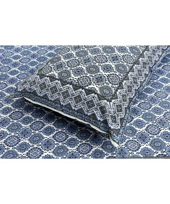 Ethnic Charm Purple Double Bedsheet 4
