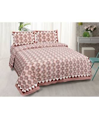 Traditional Delight Maroon Double Bedsheet 1
