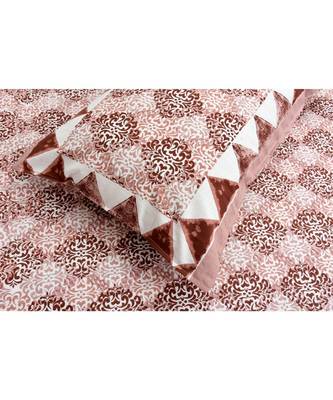 Traditional Delight Maroon Double Bedsheet 2