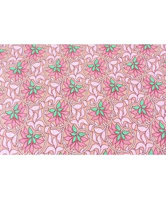 Lovely Lotus Peach Double Bedsheet 3