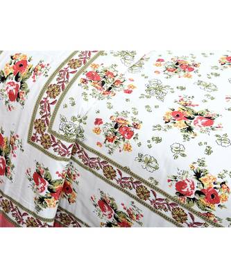 Pink Bunch of Flowers Double Bedsheet 2