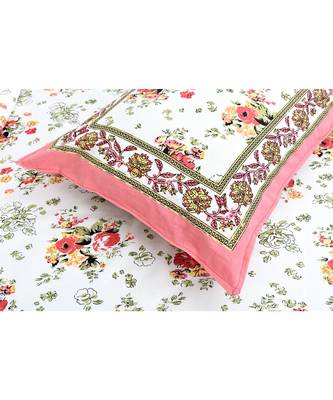 Pink Bunch of Flowers Double Bedsheet 4
