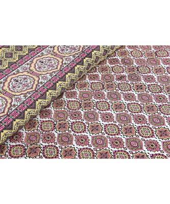 Ethnic Charm Pink Double Bedsheet 2