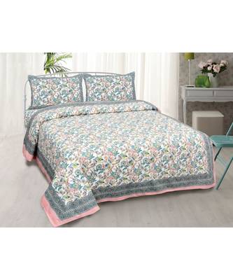 Fantastic Flowers Colorful Double Bedsheet 1