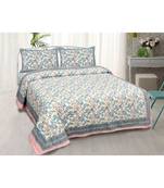 Fantastic Flowers Colorful Double Bedsheet