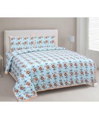 Peach Garland Double Bedsheet 1