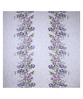 Double Bedsheet Twill Cotton Lilac Purple Floral Motif Print 2