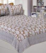 Buautiful Mustard Artistic Paisley Double Bedsheet