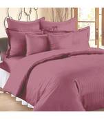 Thulian Pink Self Design King Size Pure Cotton Satin Slumber Sheet for Double Bed with 2 pillow covers