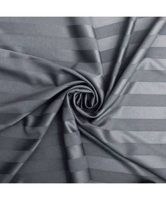 Dark Grey Self Design King Size Pure Cotton Satin Slumber Sheet for Double Bed with 2 pillow covers 2