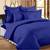 Royal Blue Self Design King Size Pure Cotton Satin Slumber Sheet for Double Bed with 2 pillow covers