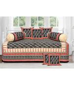 Black Red floral paisley diwan set