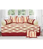 Maroon border paisley gold print diwan set