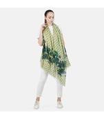 Bali Hai by Pashma  Multi green floral print design Pashmina Scarf